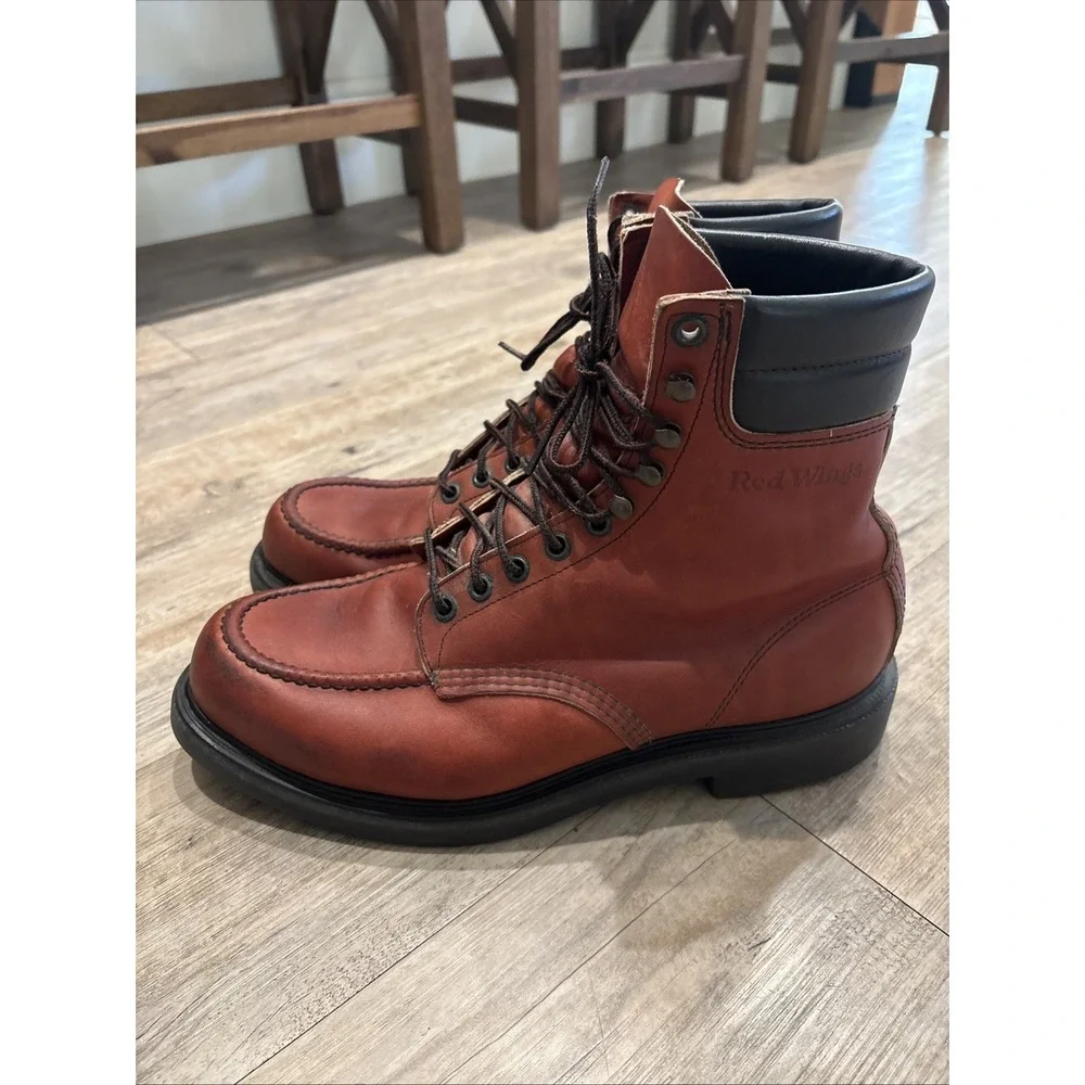 Vintage USA Red Wing 404 Moc Toe Super Sole Leather Work Boot Mens Size 11E